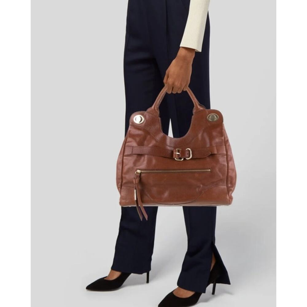 Foley and Corinna Leather Shoulder Bag Brown Gold Turnkey Boho